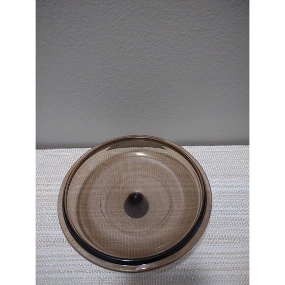 Pyrex Corning Vision V 1.5 C 7.25" glass AMBER round replacement LID Cover - Picture 2 of 3